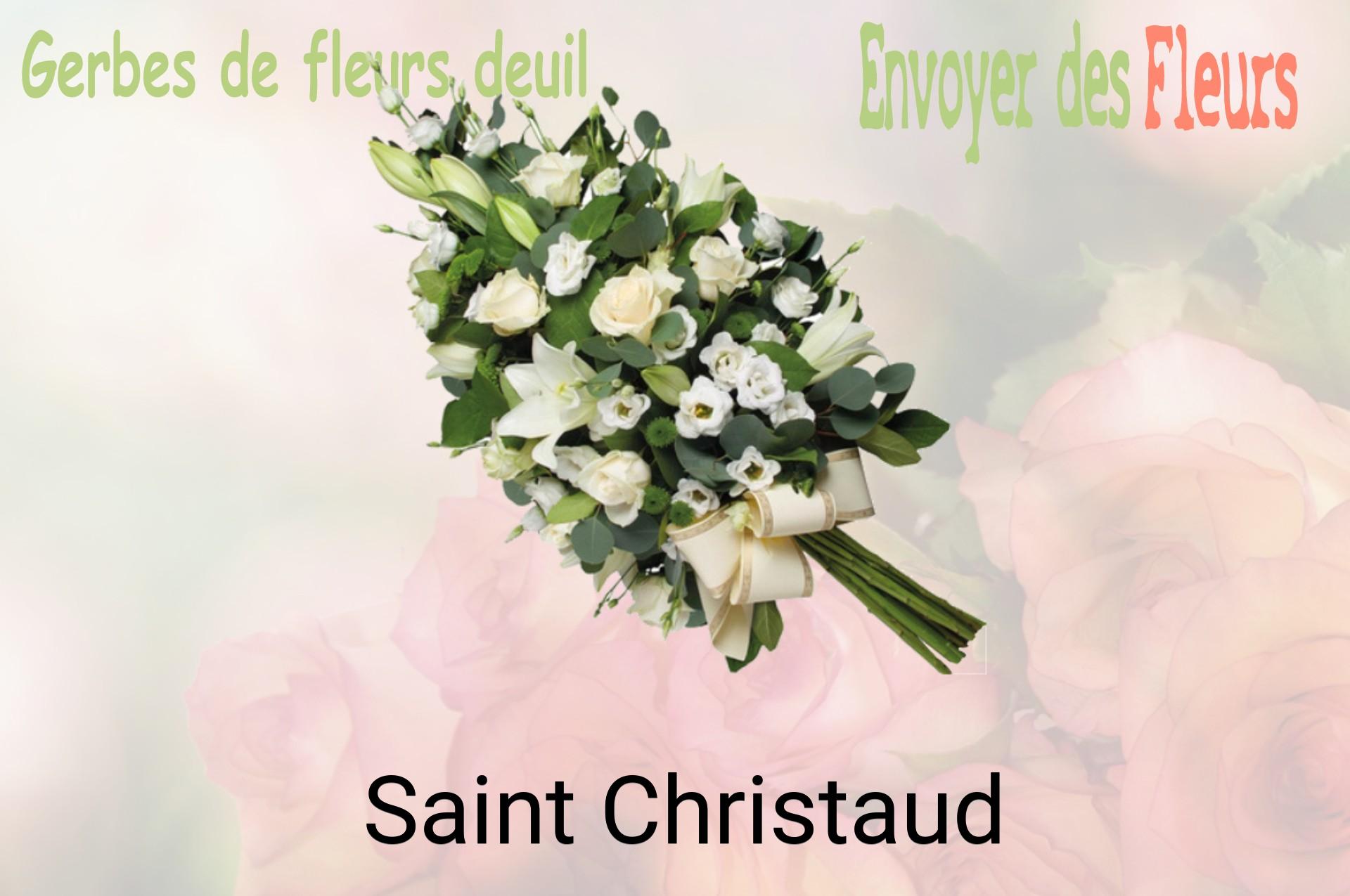 Gerbe de fleurs de deuil livrée à Saint-Christaud